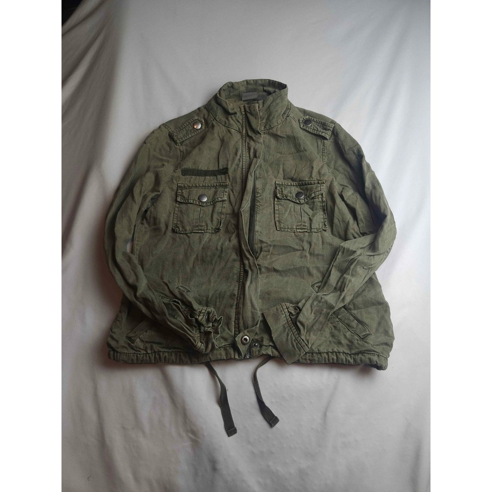 Soho Jeans New York & Company Olive Green Utility Field Jacket Small Womens